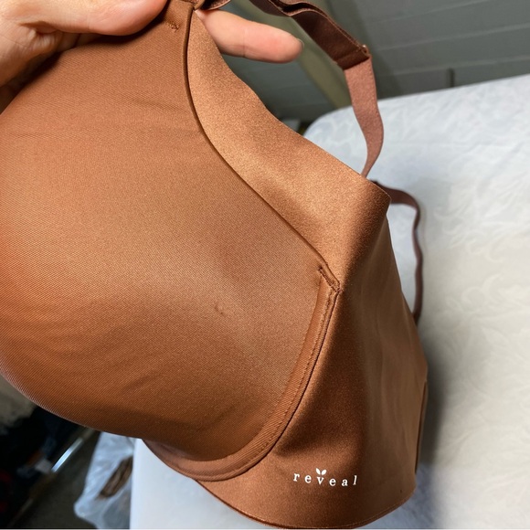 REVEAL Low-Key Side Smoothing T-Shirt Bra Bare Necessities 36G Nude Coco Brown - Picture 8 of 11